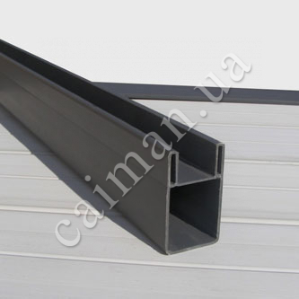 Plastic PVC profile is designed for assemblage of buildings, structures and of any metal-plastic constructions using polymeric decking