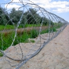 Barbed wire’s assemblage on ground