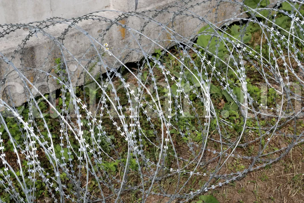 Два спіральні загородження Кобра на землі